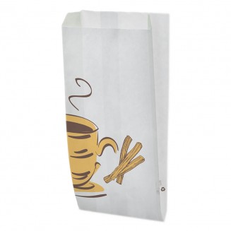 BOLSA CHURRERÍA ANTIGRASA 18x32+5 cm. (200 Uds.)