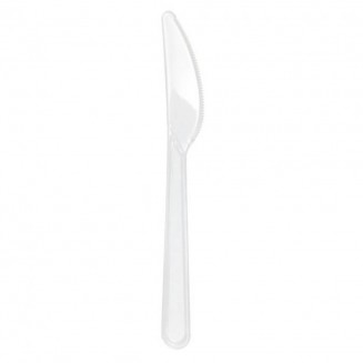 CUCHILLO REUTILIZABLE TRANSPARENTE 180 mm (50 Uds.)