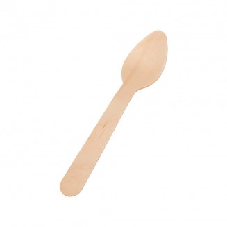 CUCHARILLA PARA POSTRE DE MADERA CON RECUBRIMIENTO 96 mm (100 UDS.)