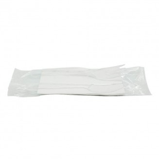 CONJUNTO DE TALHERES REUTILIZÁVEIS TRANSPARENTES (3 PEÇAS)