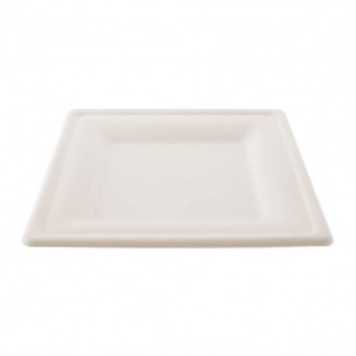 PLATO CUADRADO FIBRA 26X26 cm. (50 Uds.)