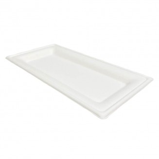 BANDEJA FIBRA RECTANGULAR 26X13 cm (50 Uds.)