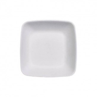 MINI PRATO DEGUSTAÇÃO FIBRA QUADRADO 6,3 X 6,3 cm. (50 Unid.)