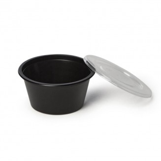 EMBALAGEM PARA MOLHOS PRETA 50 cc + Tampa (140 Unid.)