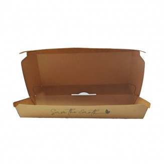 CAJA PARA HOTDOG XL / BOCADILLO GRANDE 260X120X70 mm (200 Uds.)