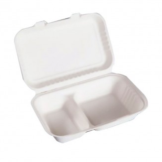 ENVASE 2 COMPARTIMENTOS FIBRA 250X155X48 mm. (50 Uds.)