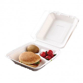 EMBALAGEM 3 COMPARTIMENTOS FIBRA 236X229X47 mm. (50 Unid.)