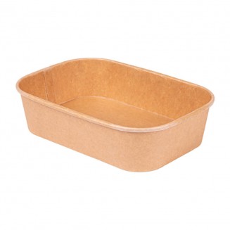 ENVASE RECTANGULAR PAPEL KRAFT 500 cc 170X120X41 mm (300 Uds.)