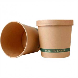 ENVASE PARA SOPA KRAFT 250 cc (50 Uds.)