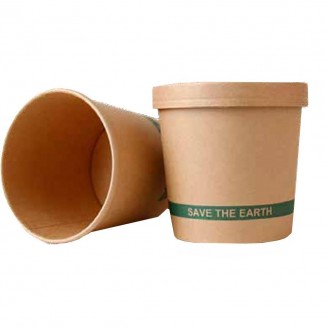 ENVASE PARA SOPA KRAFT 450 cc (300 Uds.)