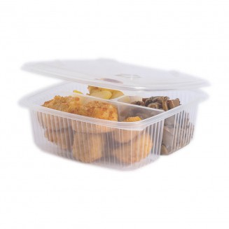 ENVASE BISAGRA 3 COMP. PP 450+250+250 cc (50 Uds.)