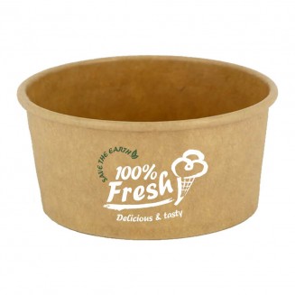 POTE DE SORVETE MARROM 8 Oz 240 ml. (100 Unid.)