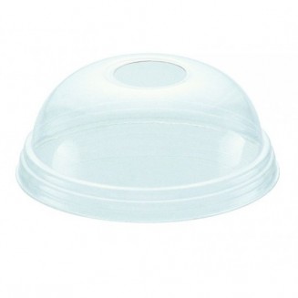 TAMPA PET CÚPULA COM ORIFÍCIO Ø 95mm 8/12/16/20 Oz (50 Unid.)