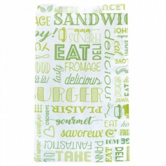 SACOS DE PAPEL PARA HAMBÚRGUERES 22X14+7 cm. (500 Unid.)