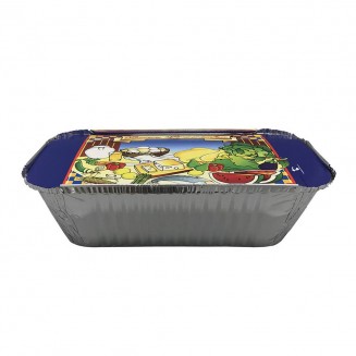 PACK EMBALAGEM DE ALUMÍNIO 250X130X70 + TAMPA DE CARTÃO (100 Unid.)