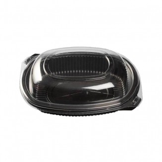 EMBALAGEM DE PLÁSTICO PP PRETO + TAMPA OPS (216 Unid.)