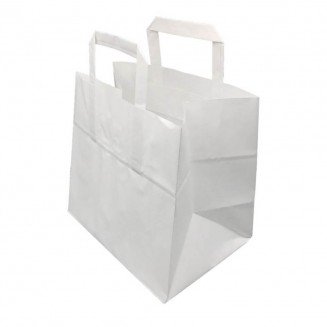 SACO DE PAPEL COM ASAS BRANCO 32X22X25 (250 Unid.)