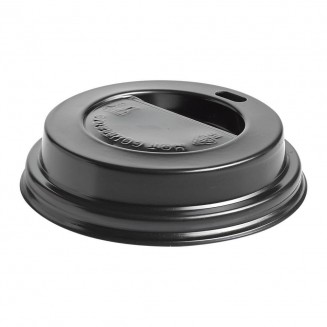 TAPA VASO CAFÉ NEGRA AGUJERO 6oz/192 cc (100 Uds.)