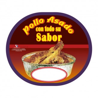TAPA PARA ENVASE POLLO OVALADO 1900 cc (100 Uds.)