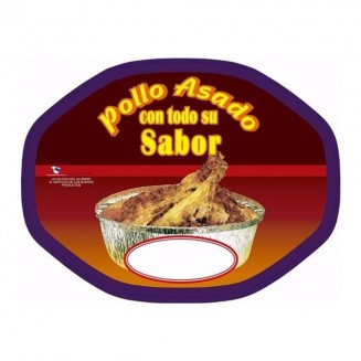 TAPA CARTÓN PARA ENVASE POLLO BRASA 2600 cc (100 Uds.)